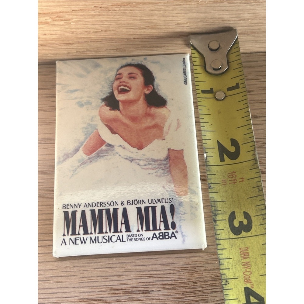 Vintage Refrigerator Magnet Mama Mia Musical In London Judy Craymer Lisa Stokke - Picture 4 of 4